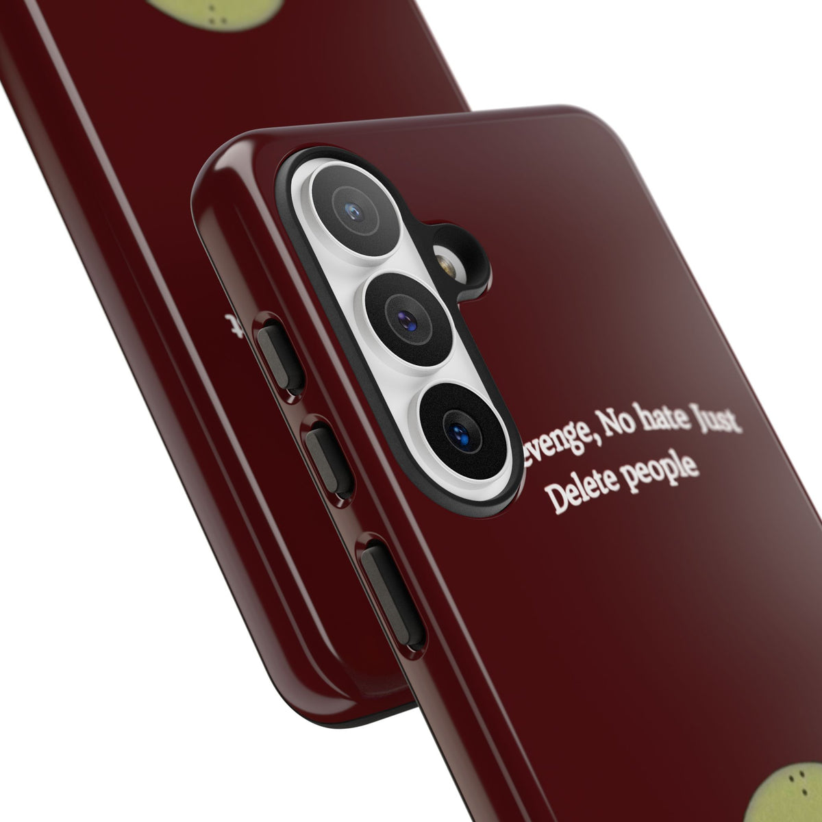 No Revenge No Hate Just Delete People Phone Case — Alien Dark Red