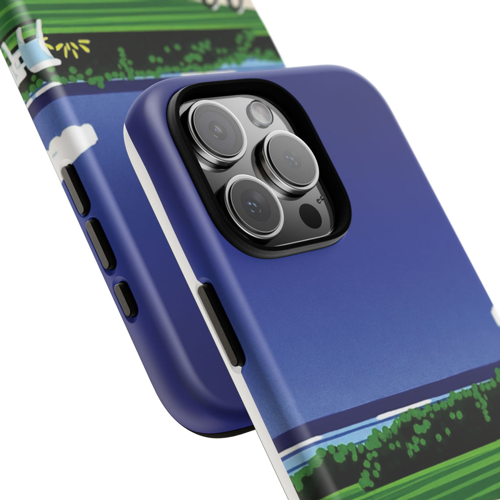 Poolside Phone Case — Bold Blue Summer Art Illustration