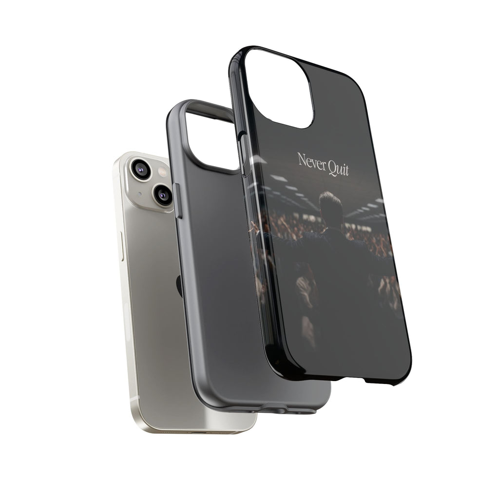 Never Quit Phone Case — Leader Crowd Dark Inspirational