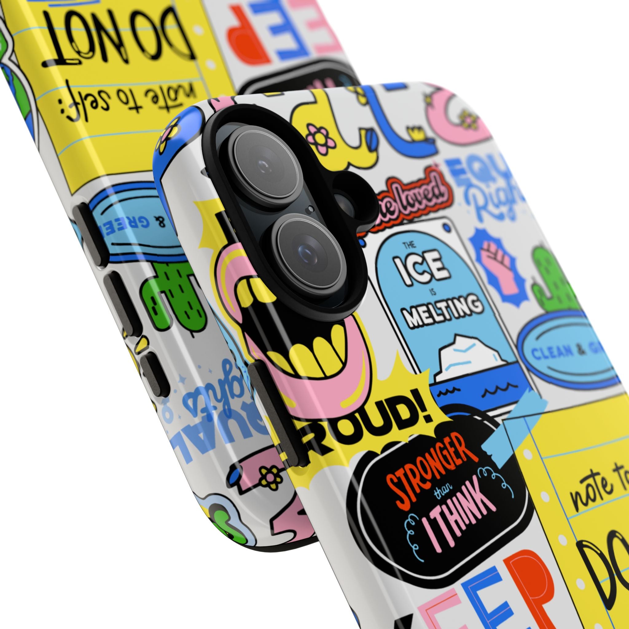 Optimist's Collage Phone Case — Colorful Positive Aesthetic