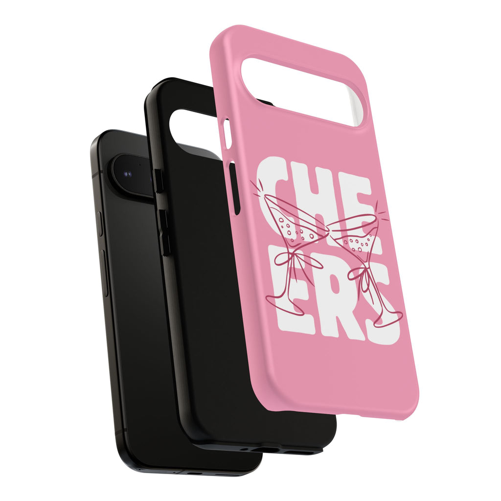 Cheers Phone Case — Pink Martini Glasses Bold Bubblegum