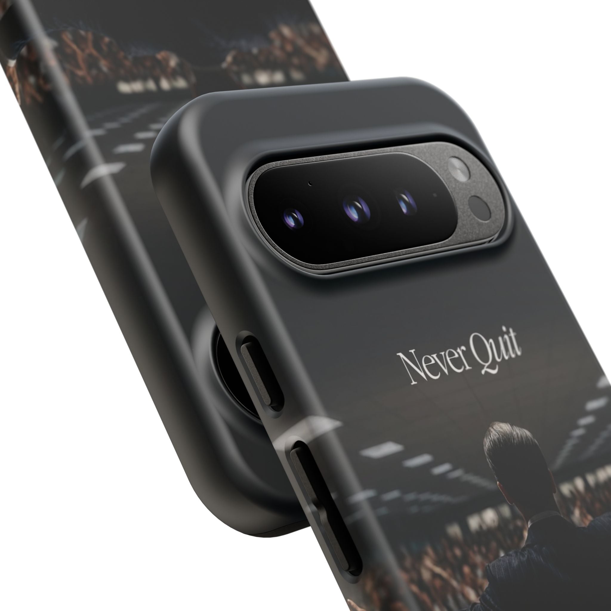 Never Quit Phone Case — Leader Crowd Dark Inspirational