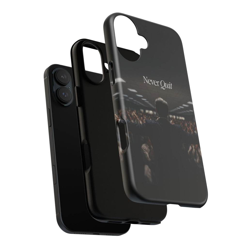 Never Quit Phone Case — Leader Crowd Dark Inspirational