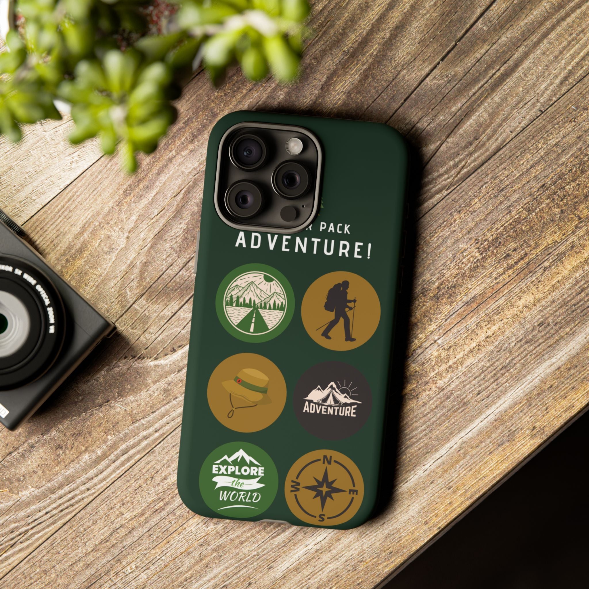 Adventure Hiking Phone Case — Outdoor Sticker Design