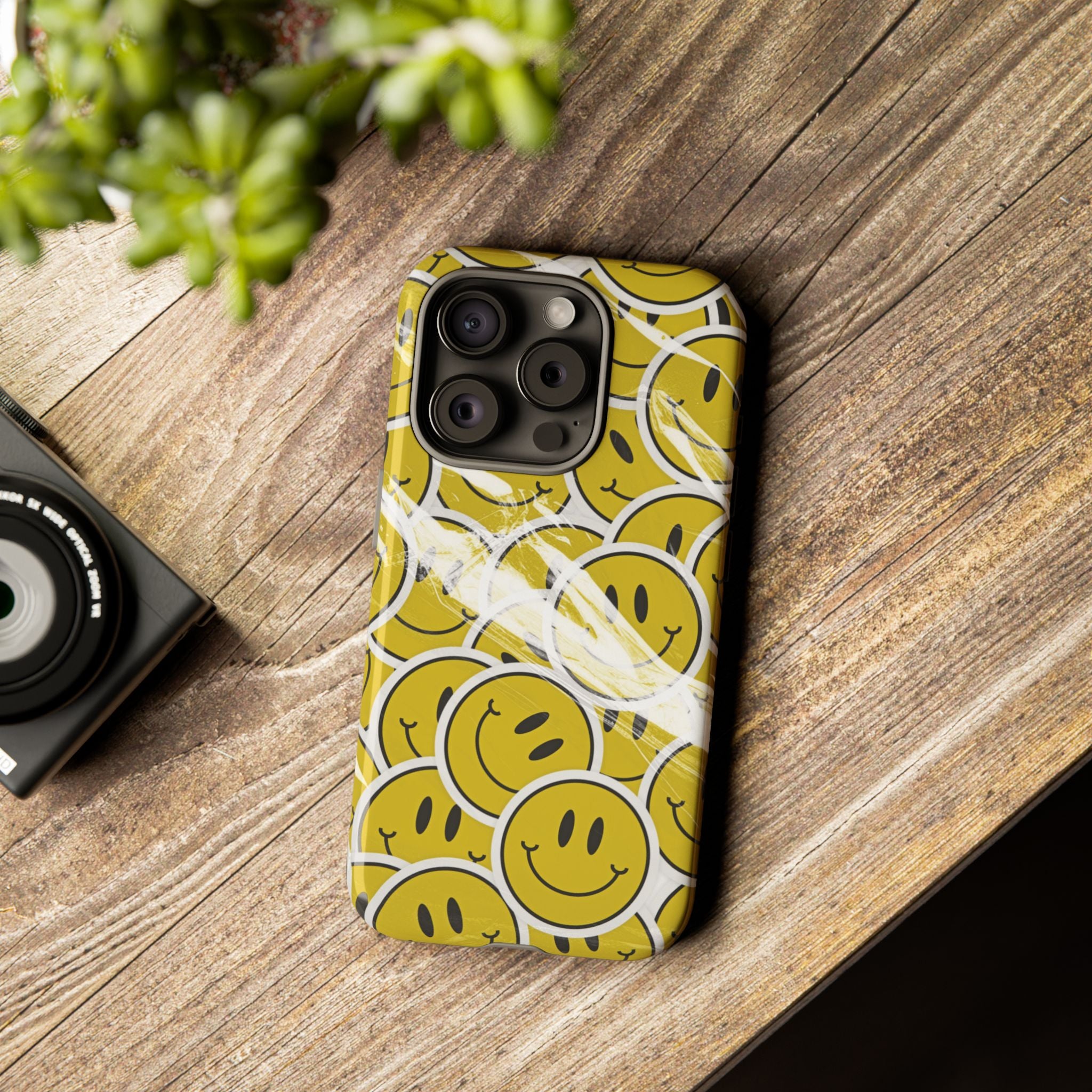 Smiley Face Phone Case — Happy Colorful Aesthetic Cover