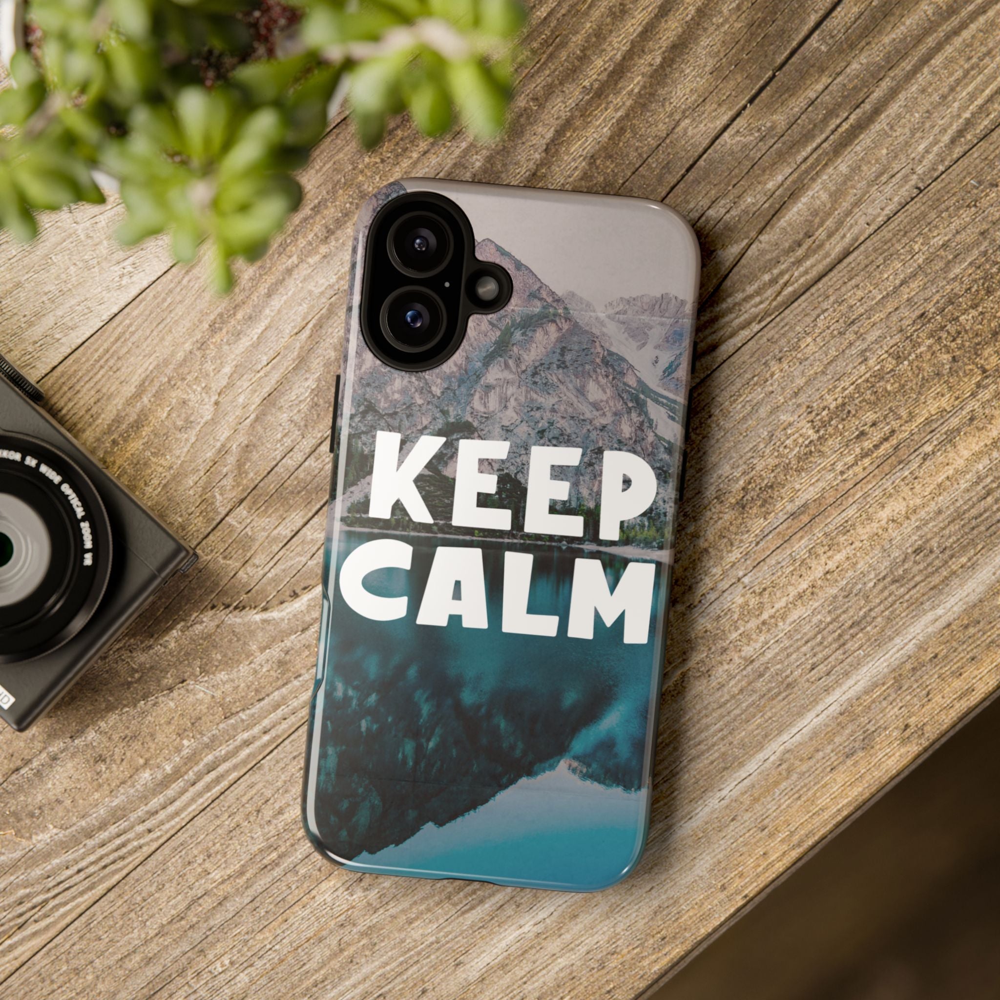 Keep Calm Phone Case — Minimalist Word Art Cover