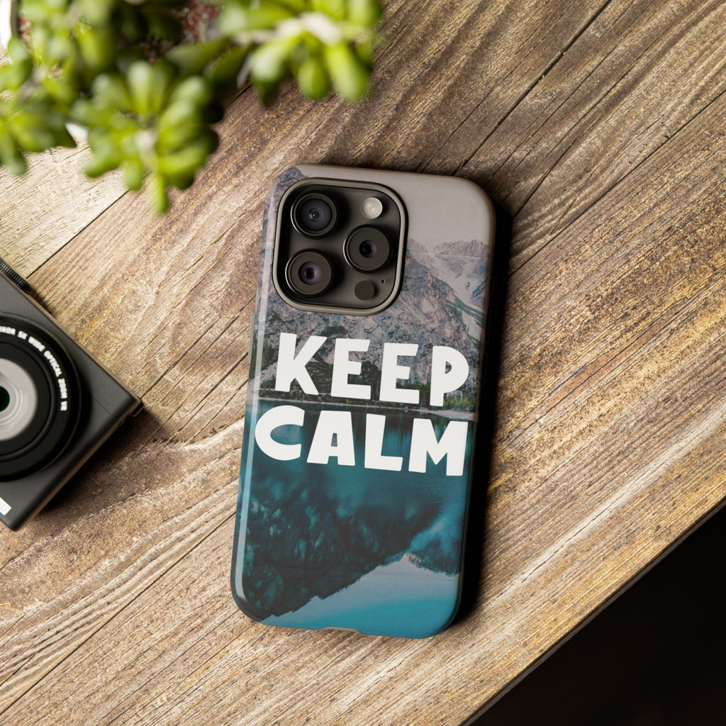 Keep Calm Phone Case — Minimalist Word Art Cover