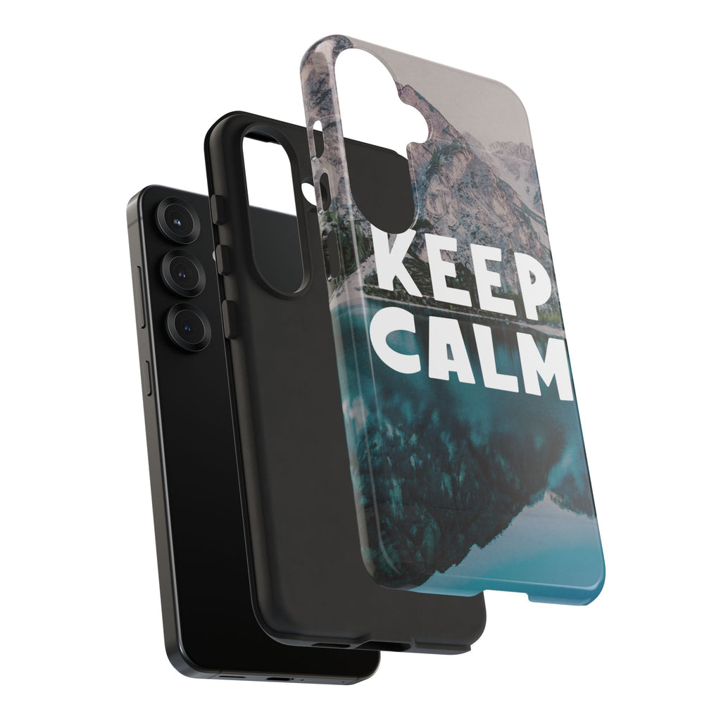 Keep Calm Phone Case — Minimalist Word Art Cover