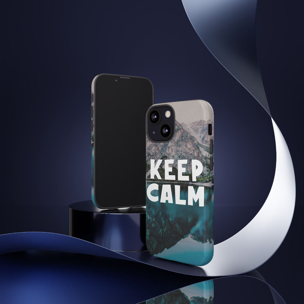 Keep Calm Phone Case — Minimalist Word Art Cover