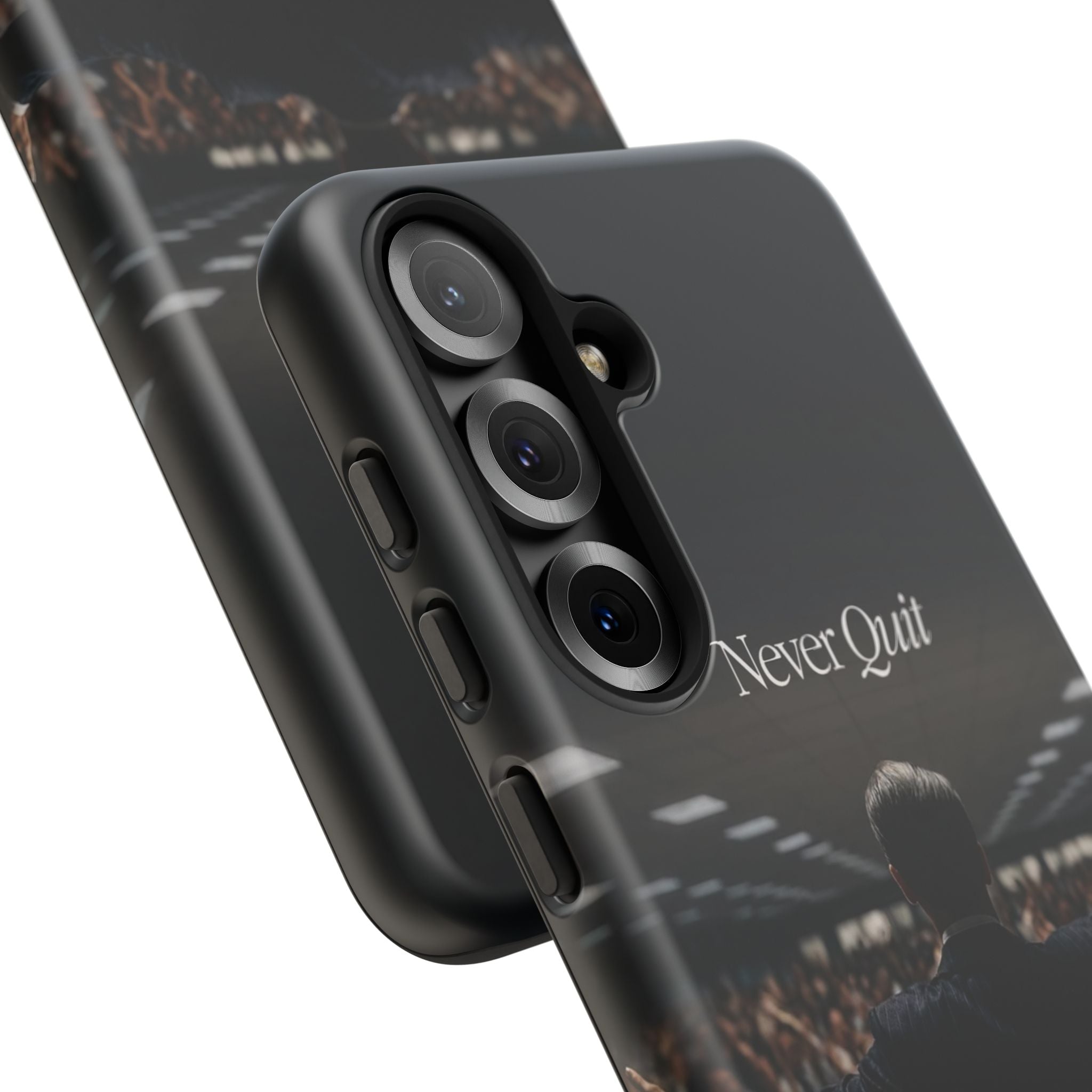 Never Quit Phone Case — Leader Crowd Dark Inspirational