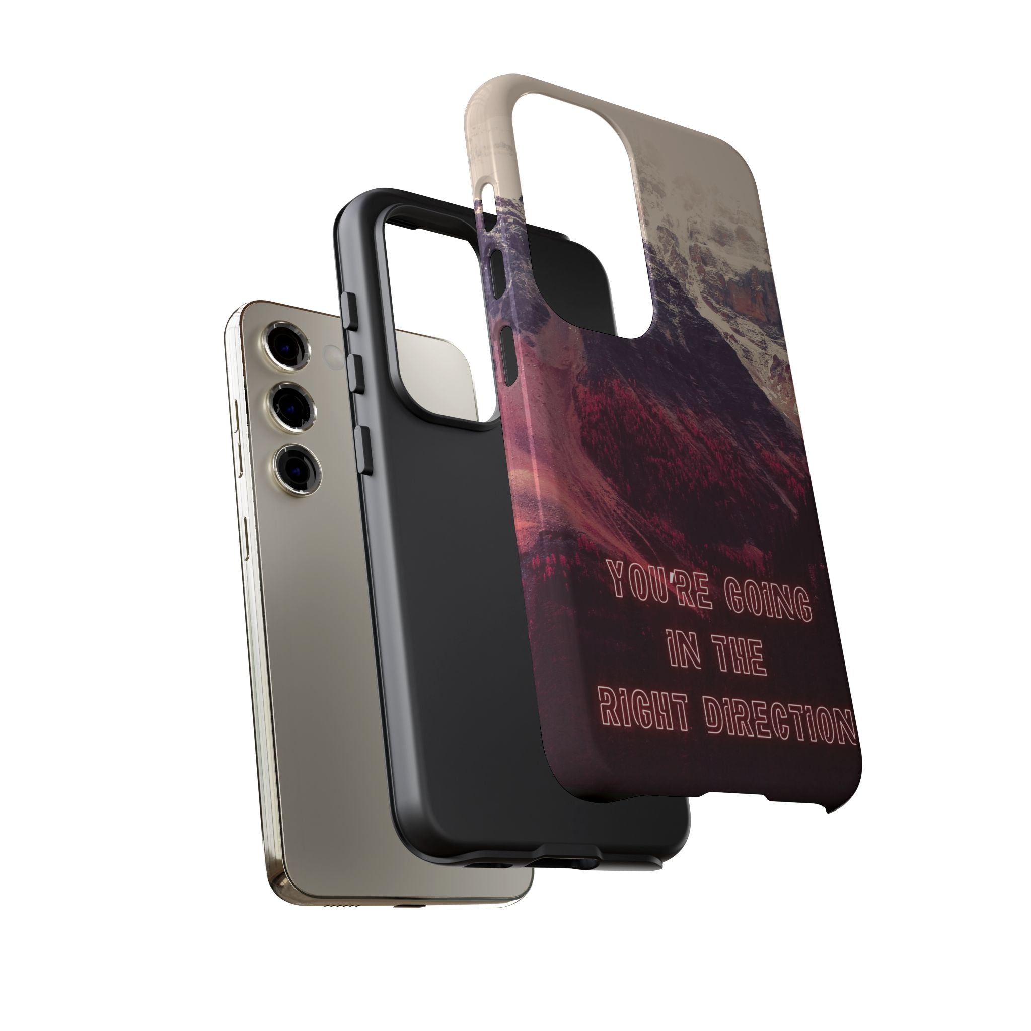 PEAK Motivational Phone Case — Word Art Minimal Design