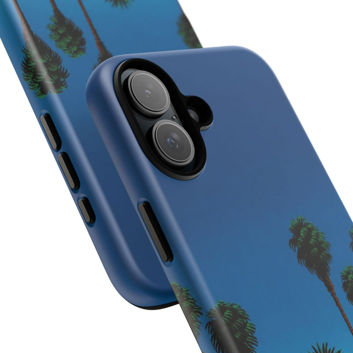 Beach House Phone Case — Pastel Palm Trees Cobalt Blue Sky