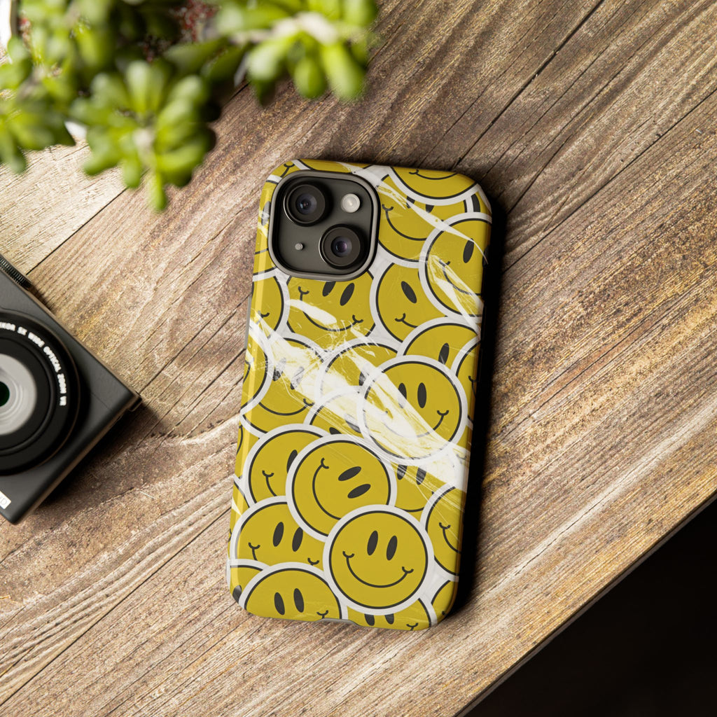 Smiley Face Phone Case — Happy Colorful Aesthetic Cover