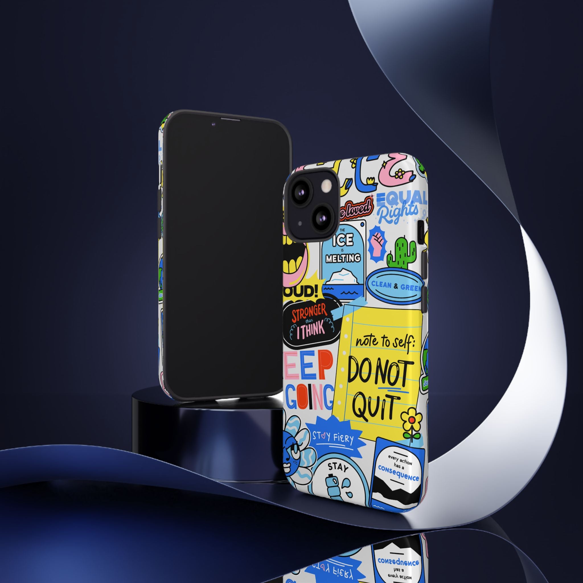 Optimist's Collage Phone Case — Colorful Positive Aesthetic