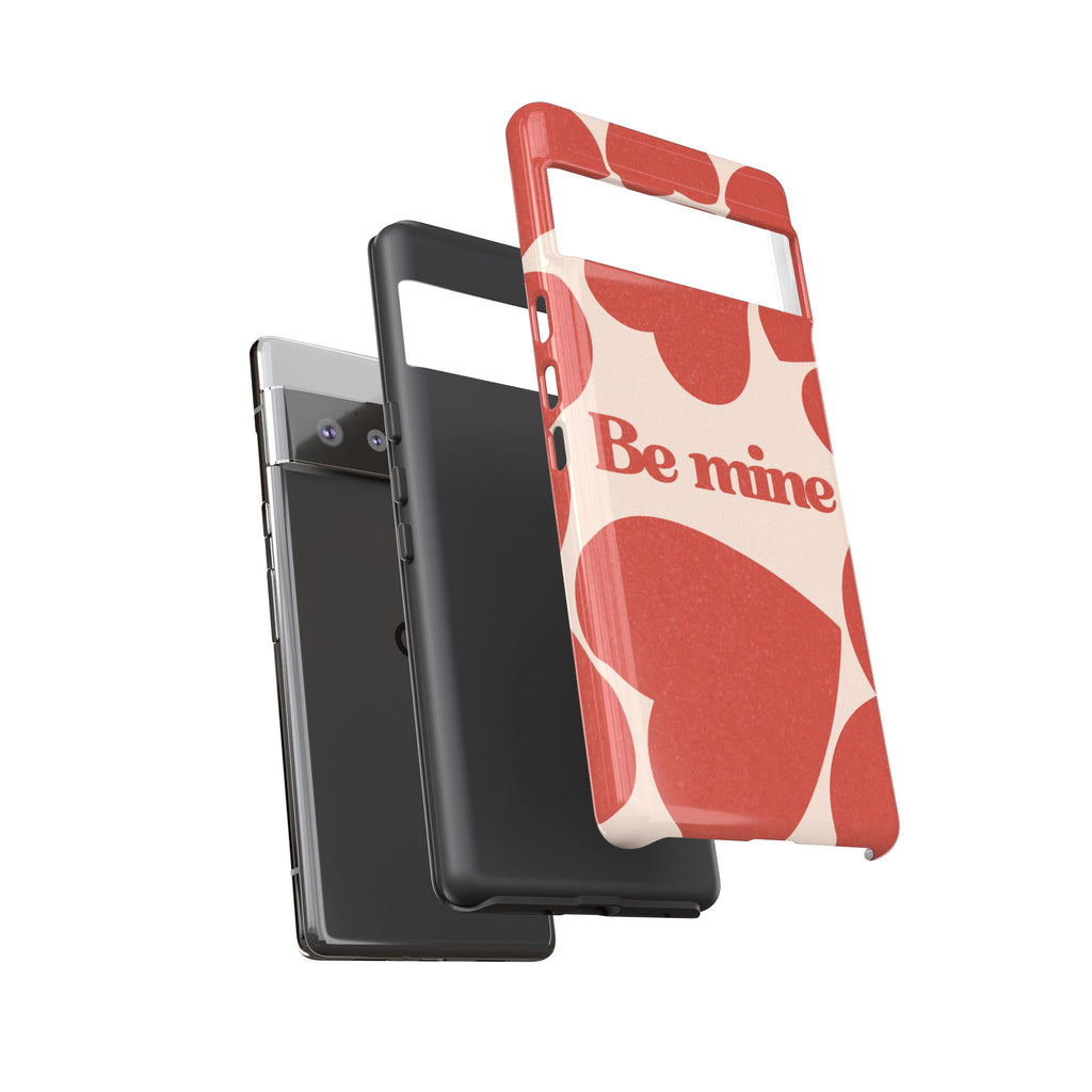 Be Mine Phone Case — Retro Hearts Terracotta Cream Romantic