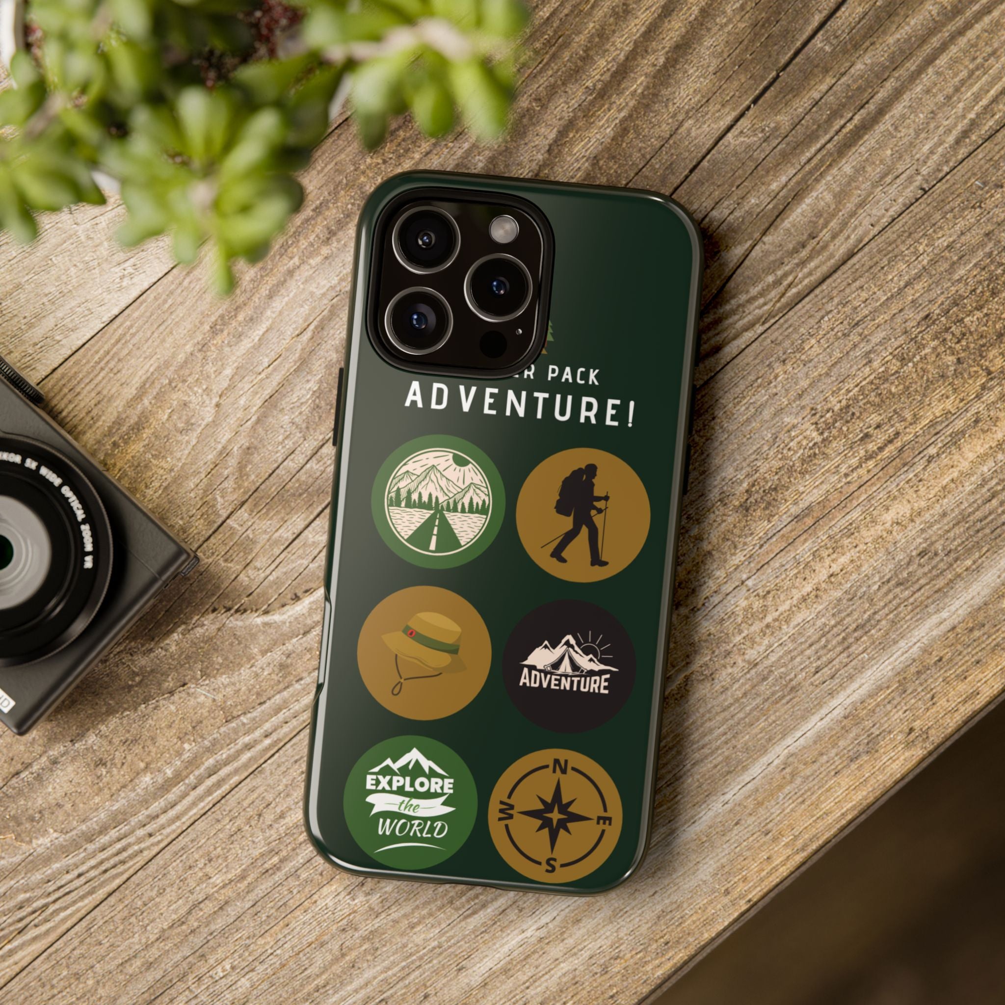 Adventure Hiking Phone Case — Outdoor Sticker Design