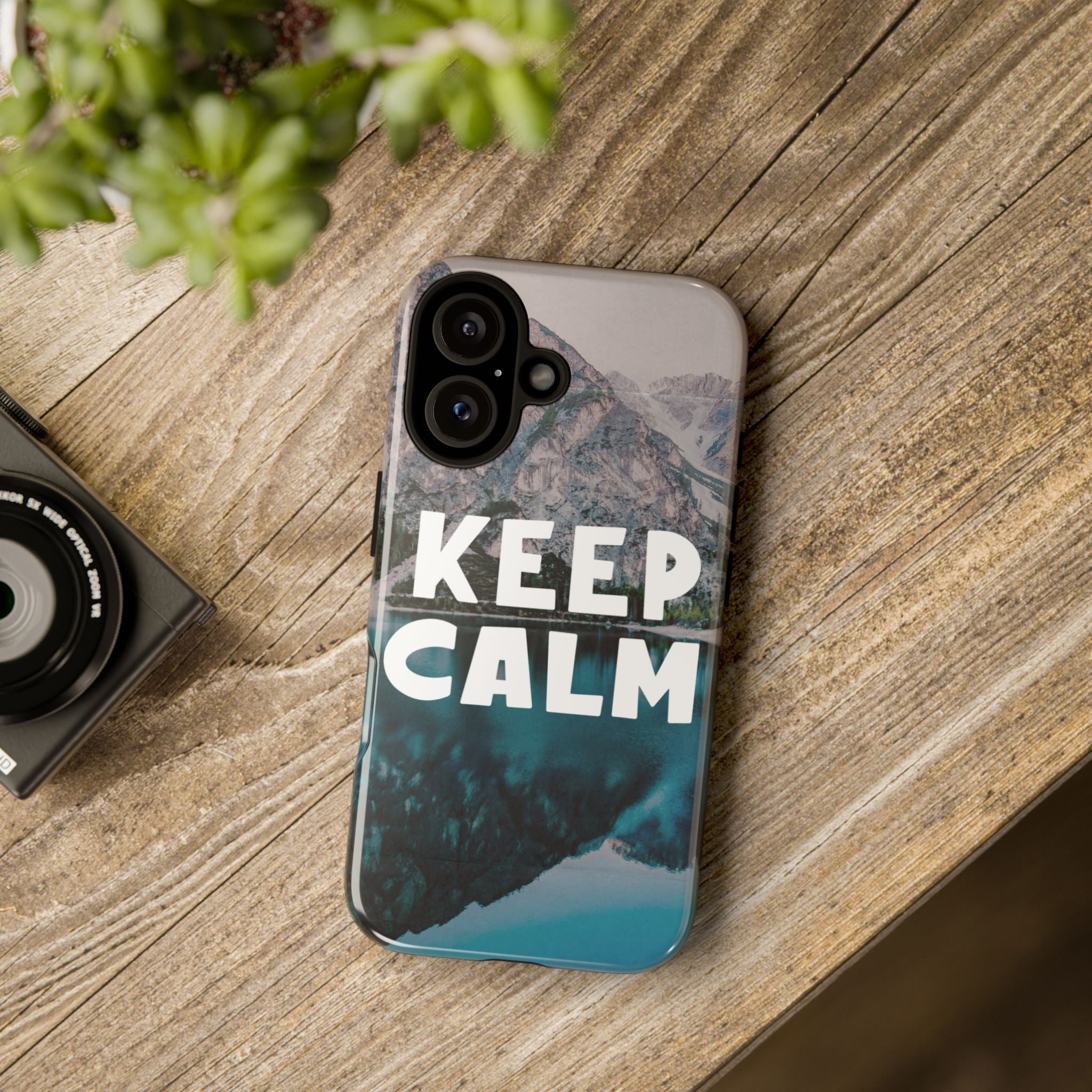 Keep Calm Phone Case — Minimalist Word Art Cover