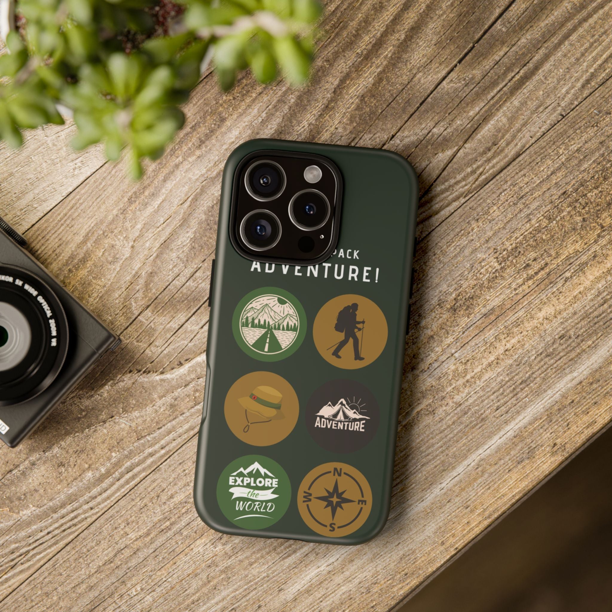 Adventure Hiking Phone Case — Outdoor Sticker Design