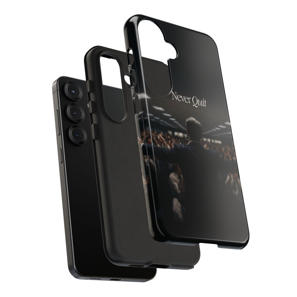 Never Quit Phone Case — Leader Crowd Dark Inspirational