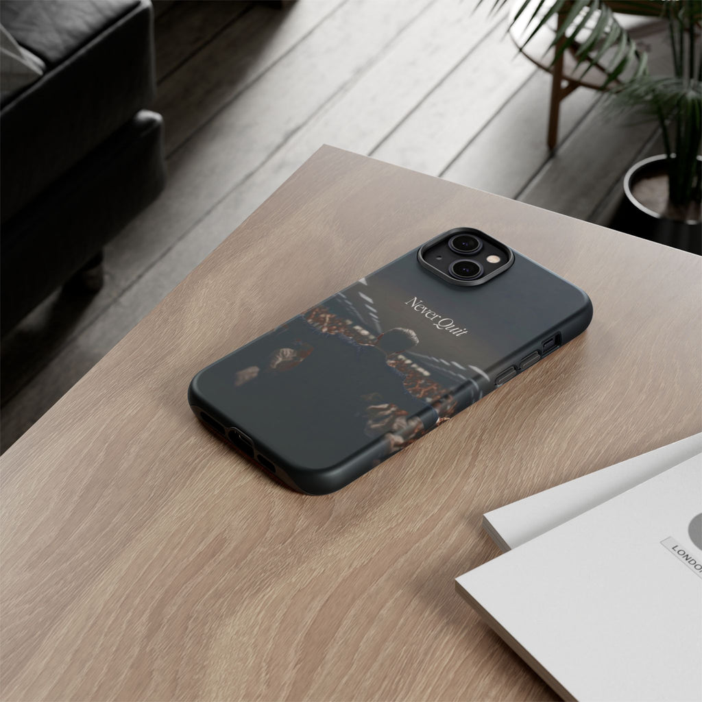 Never Quit Phone Case — Leader Crowd Dark Inspirational