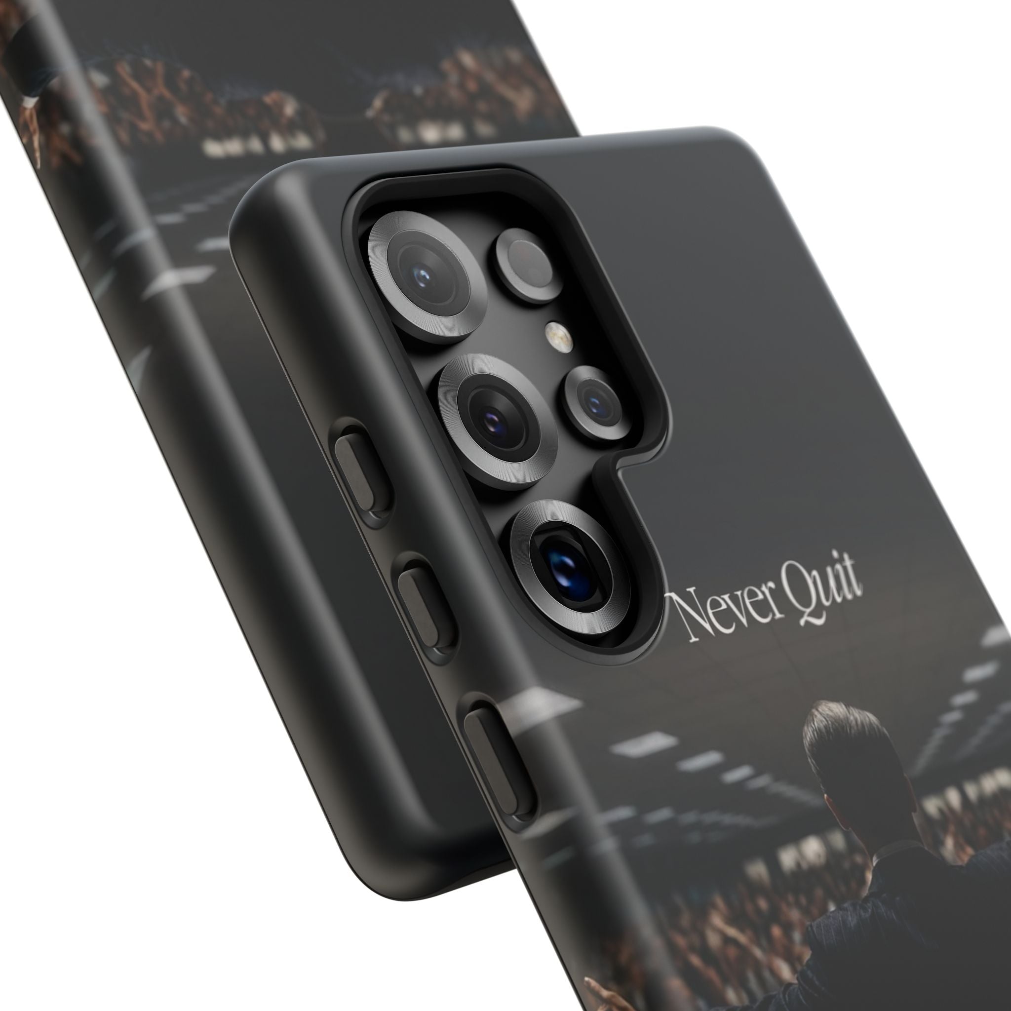 Never Quit Phone Case — Leader Crowd Dark Inspirational