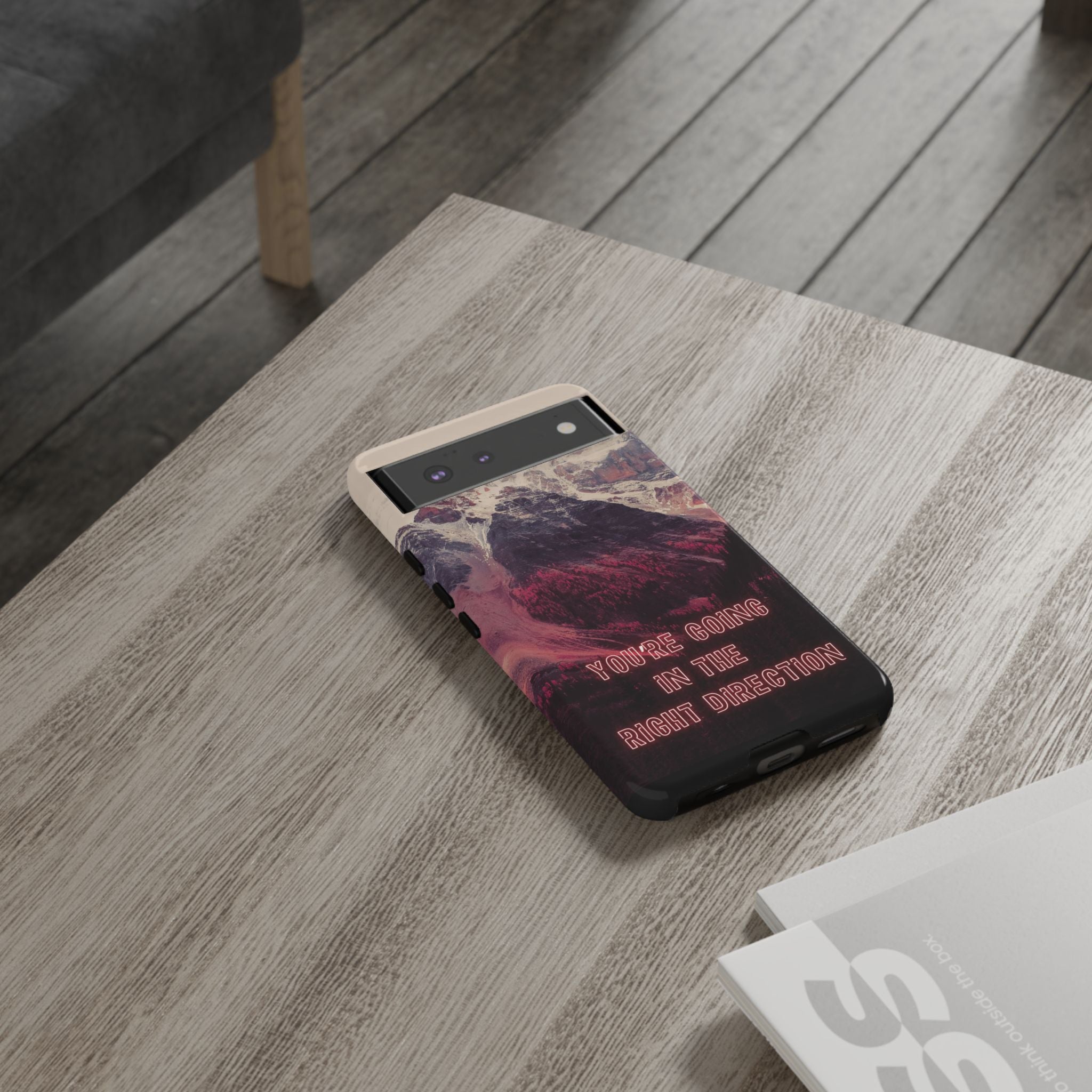 PEAK Motivational Phone Case — Word Art Minimal Design