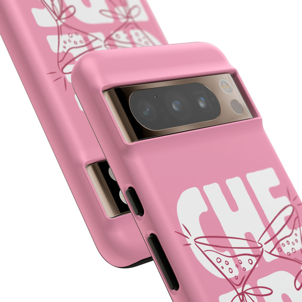 Cheers Phone Case — Pink Martini Glasses Bold Bubblegum