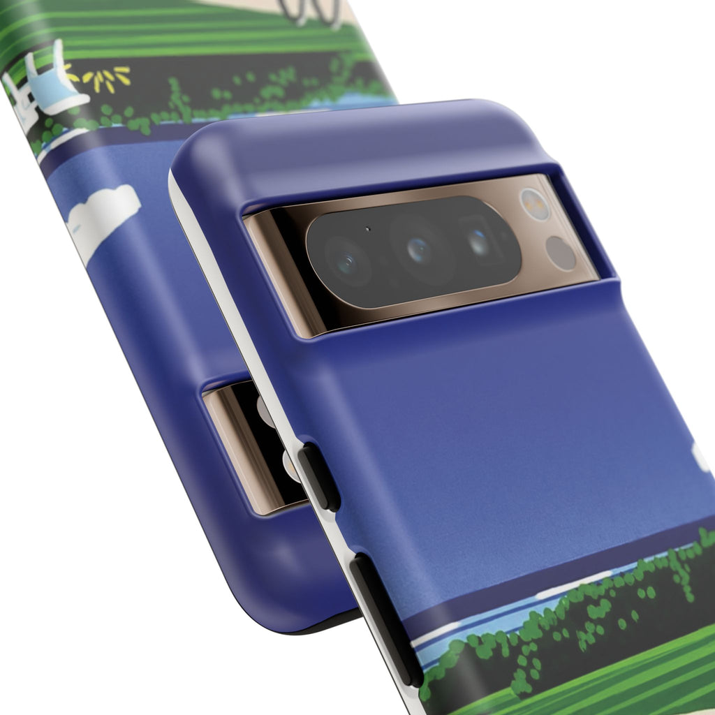 Poolside Phone Case — Bold Blue Summer Art Illustration