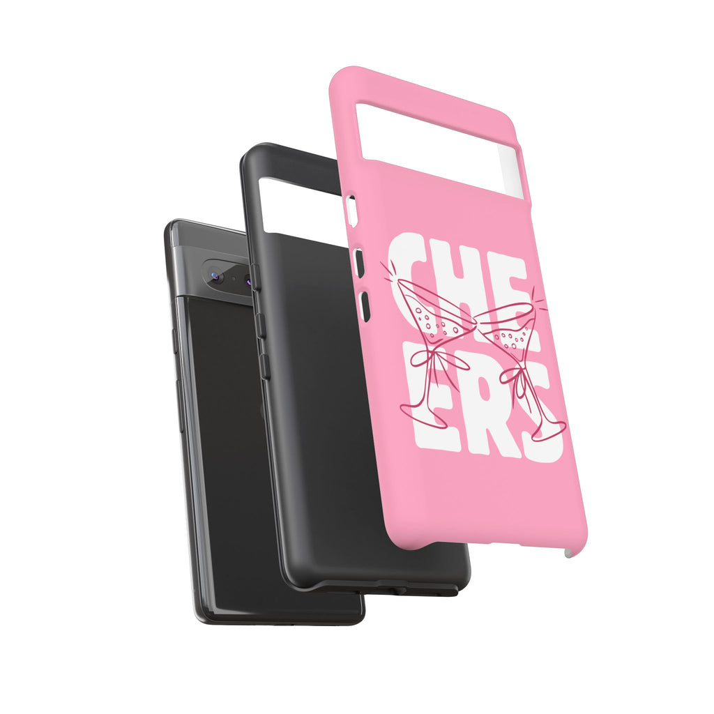 Cheers Phone Case — Pink Martini Glasses Bold Bubblegum