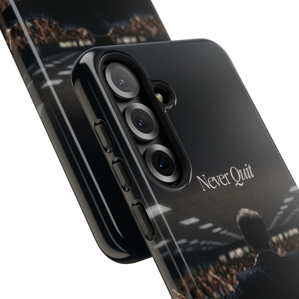 Never Quit Phone Case — Leader Crowd Dark Inspirational