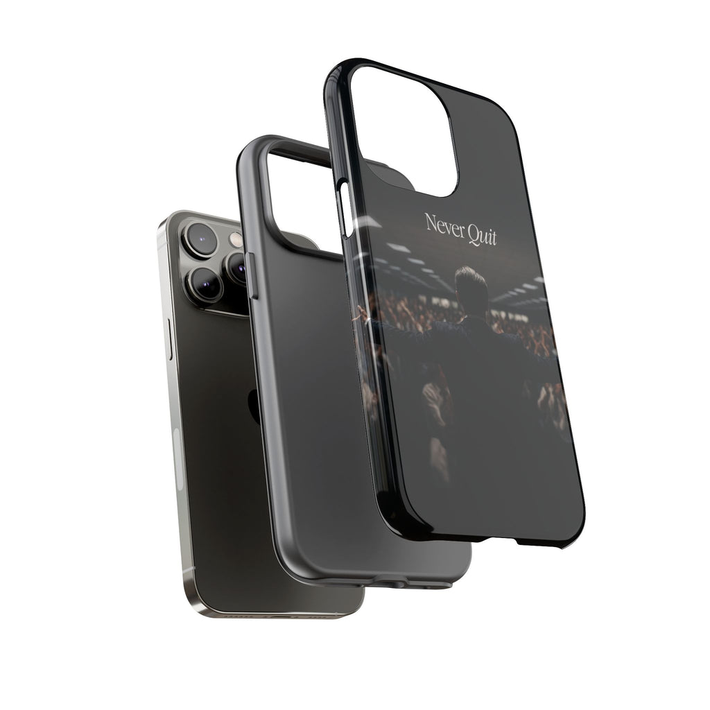 Never Quit Phone Case — Leader Crowd Dark Inspirational