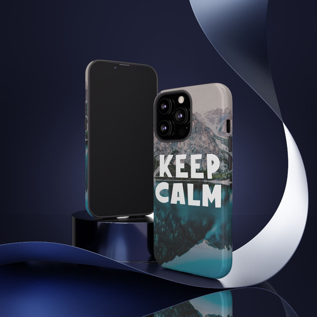 Keep Calm Phone Case — Minimalist Word Art Cover