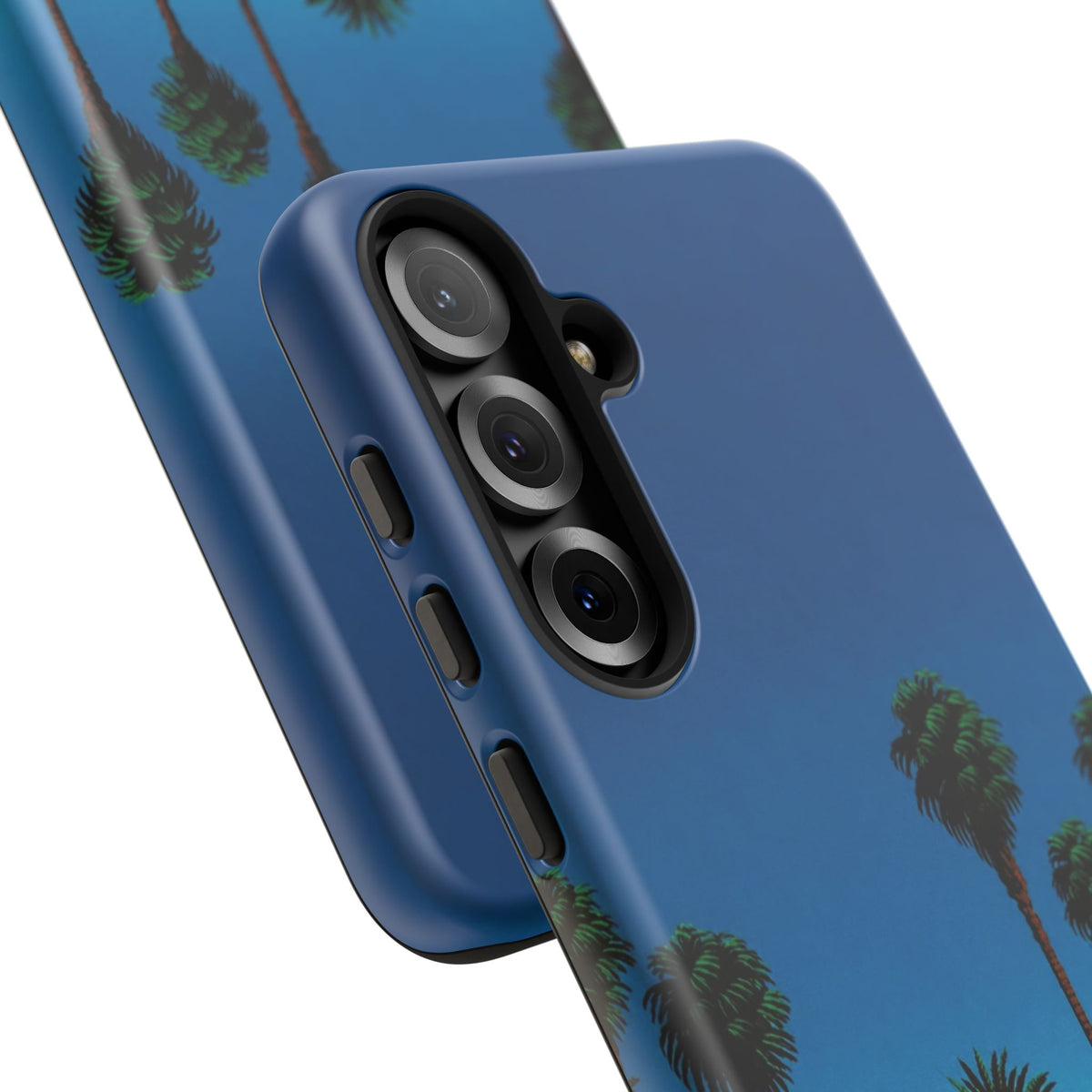 Beach House Phone Case — Pastel Palm Trees Cobalt Blue Sky