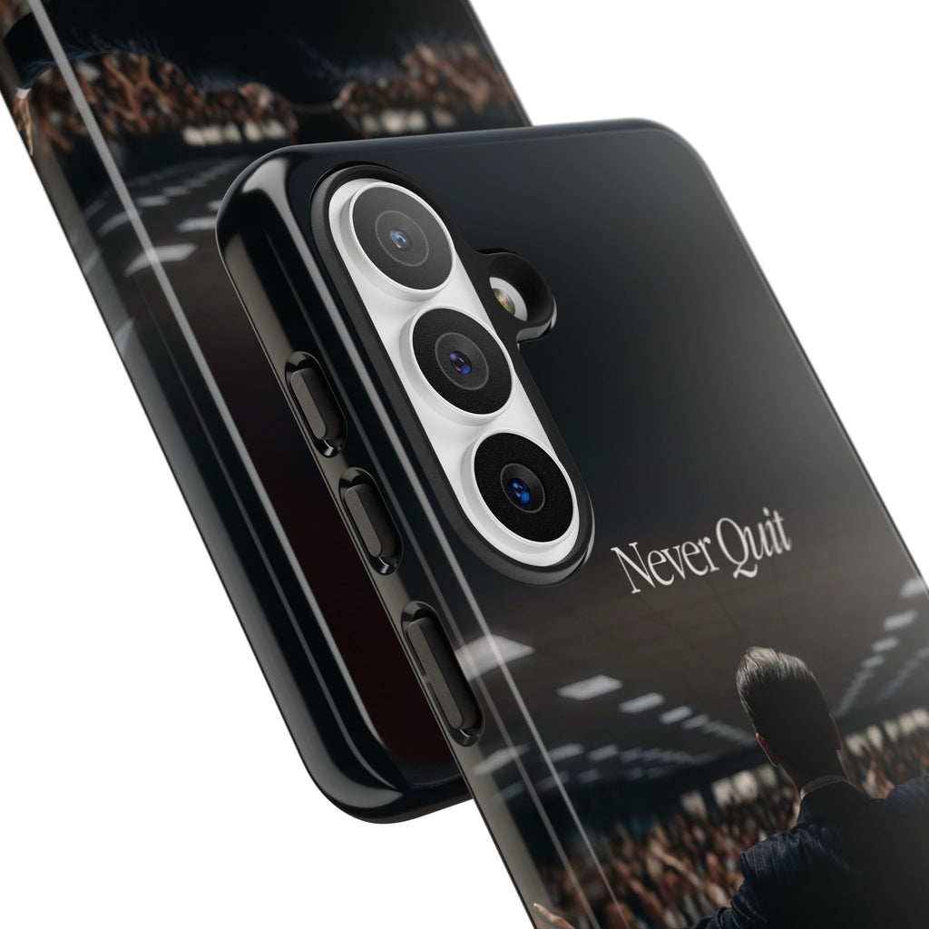 Never Quit Phone Case — Leader Crowd Dark Inspirational
