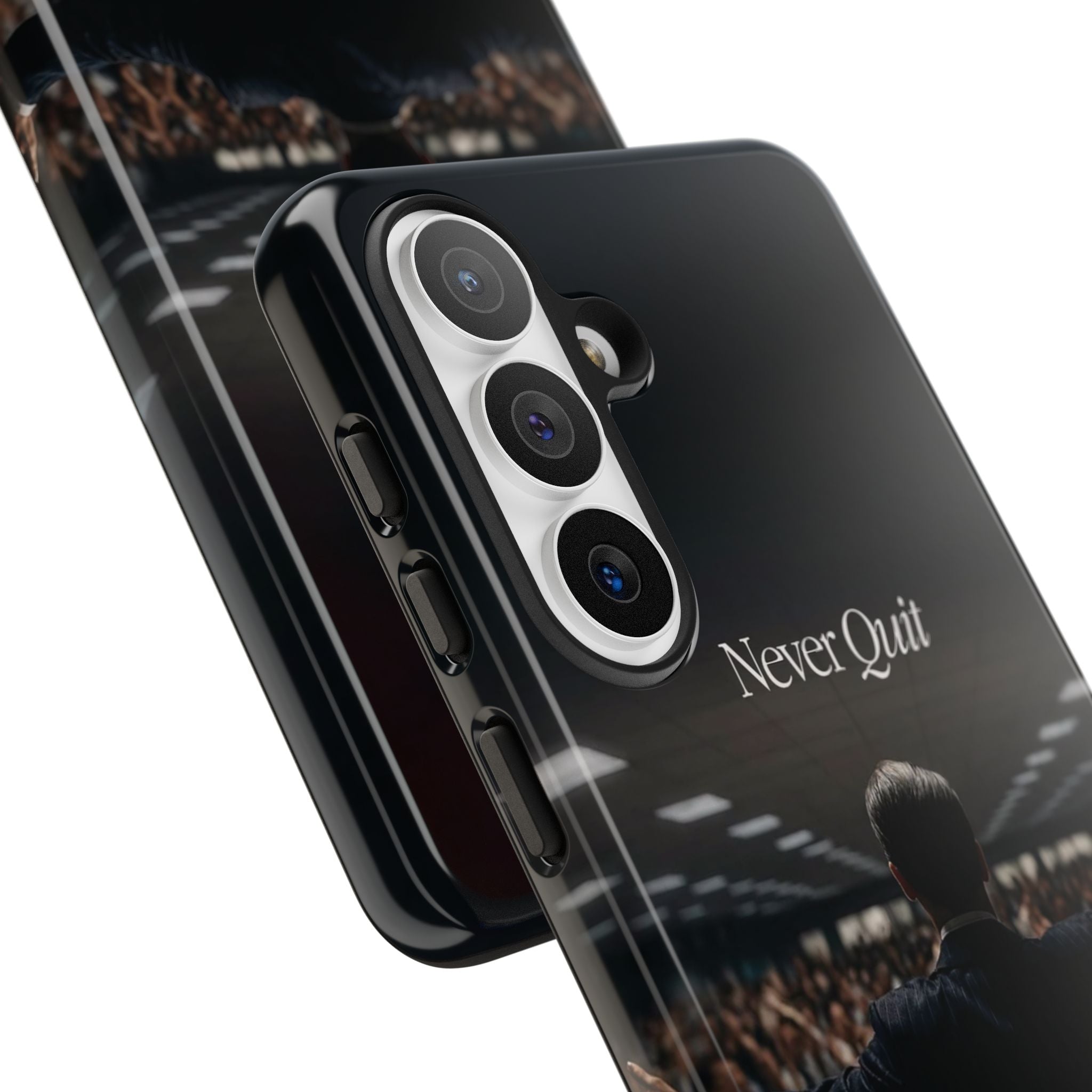 Never Quit Phone Case — Leader Crowd Dark Inspirational