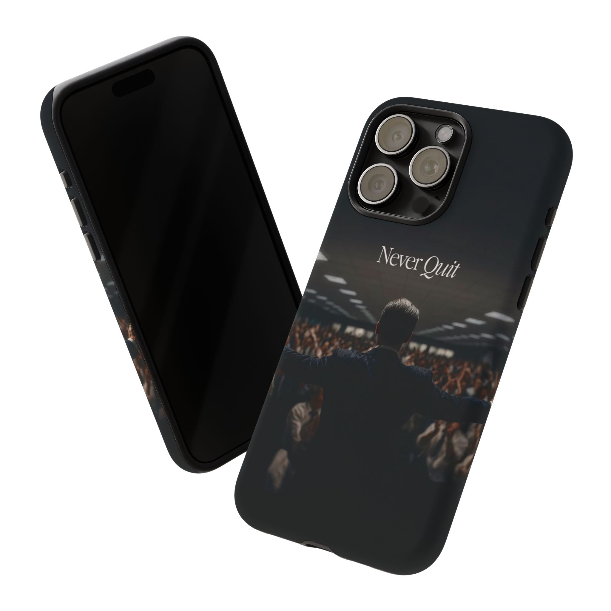 Never Quit Phone Case — Leader Crowd Dark Inspirational