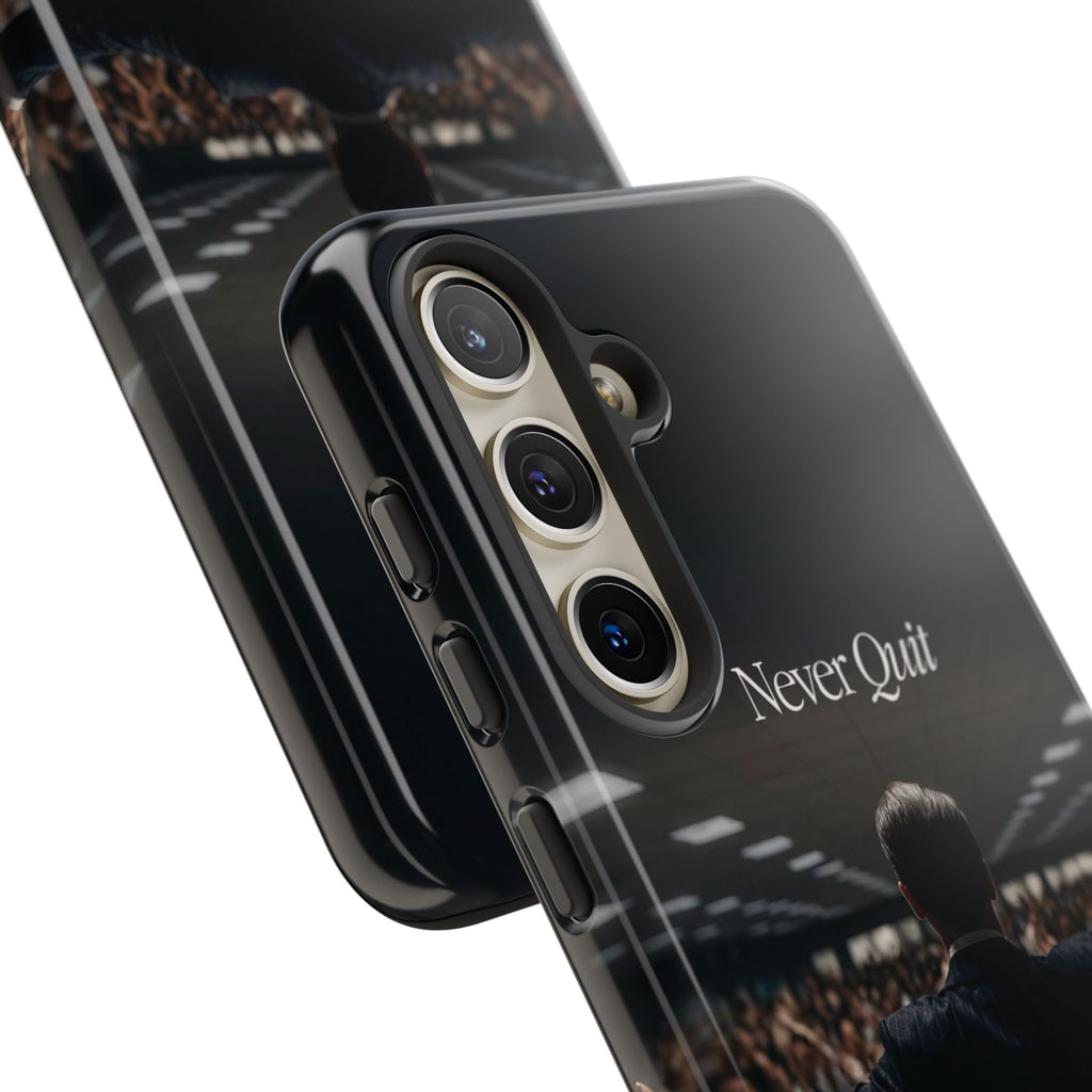 Never Quit Phone Case — Leader Crowd Dark Inspirational