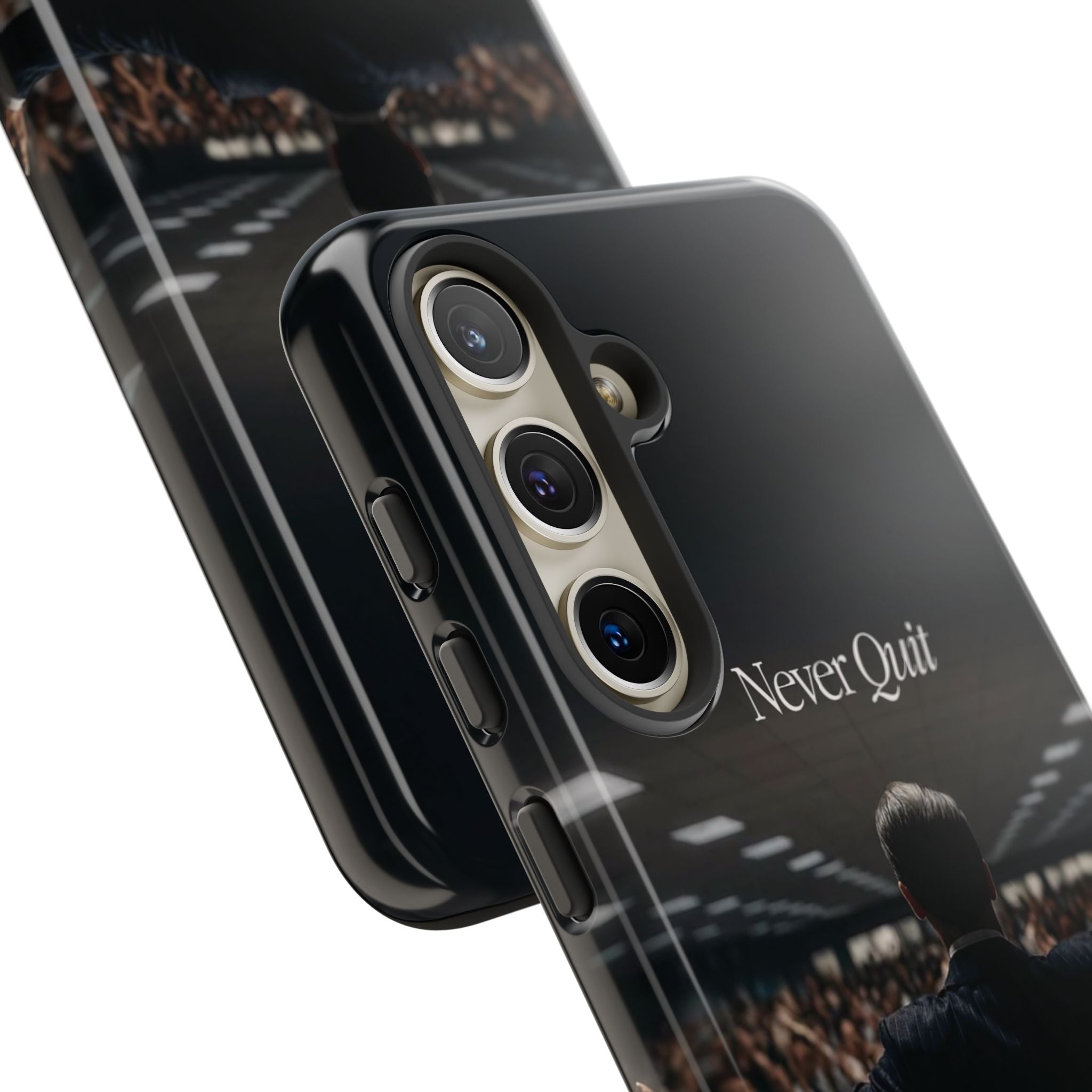 Never Quit Phone Case — Leader Crowd Dark Inspirational