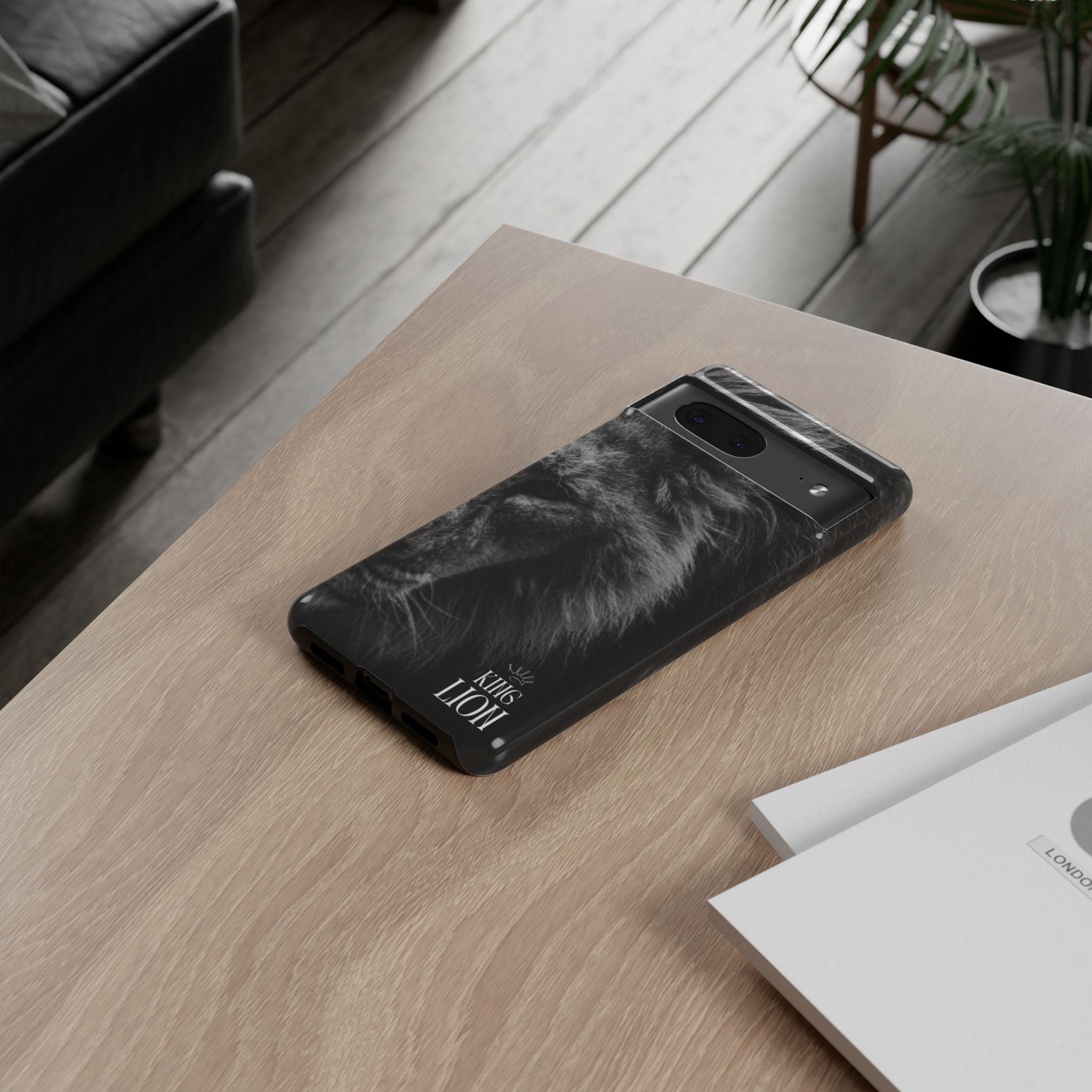 King Lion Phone Case — Majestic Wildlife Aesthetic Cover