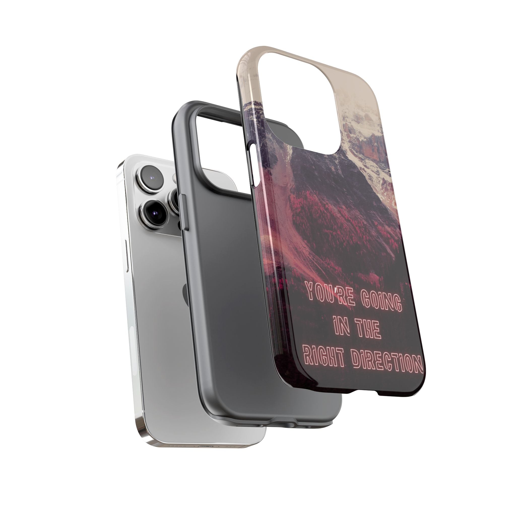 PEAK Motivational Phone Case — Word Art Minimal Design