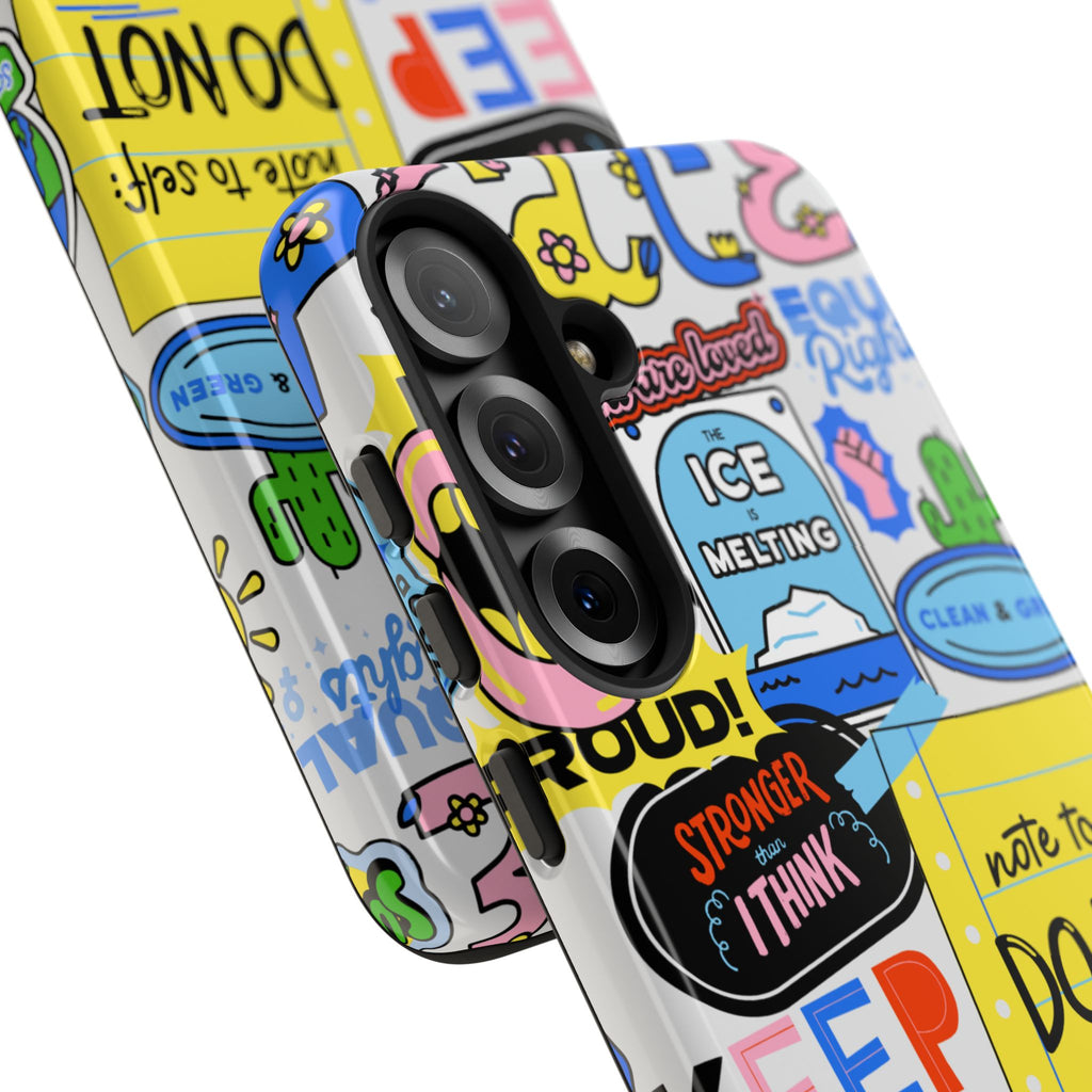 Optimist's Collage Phone Case — Colorful Positive Aesthetic