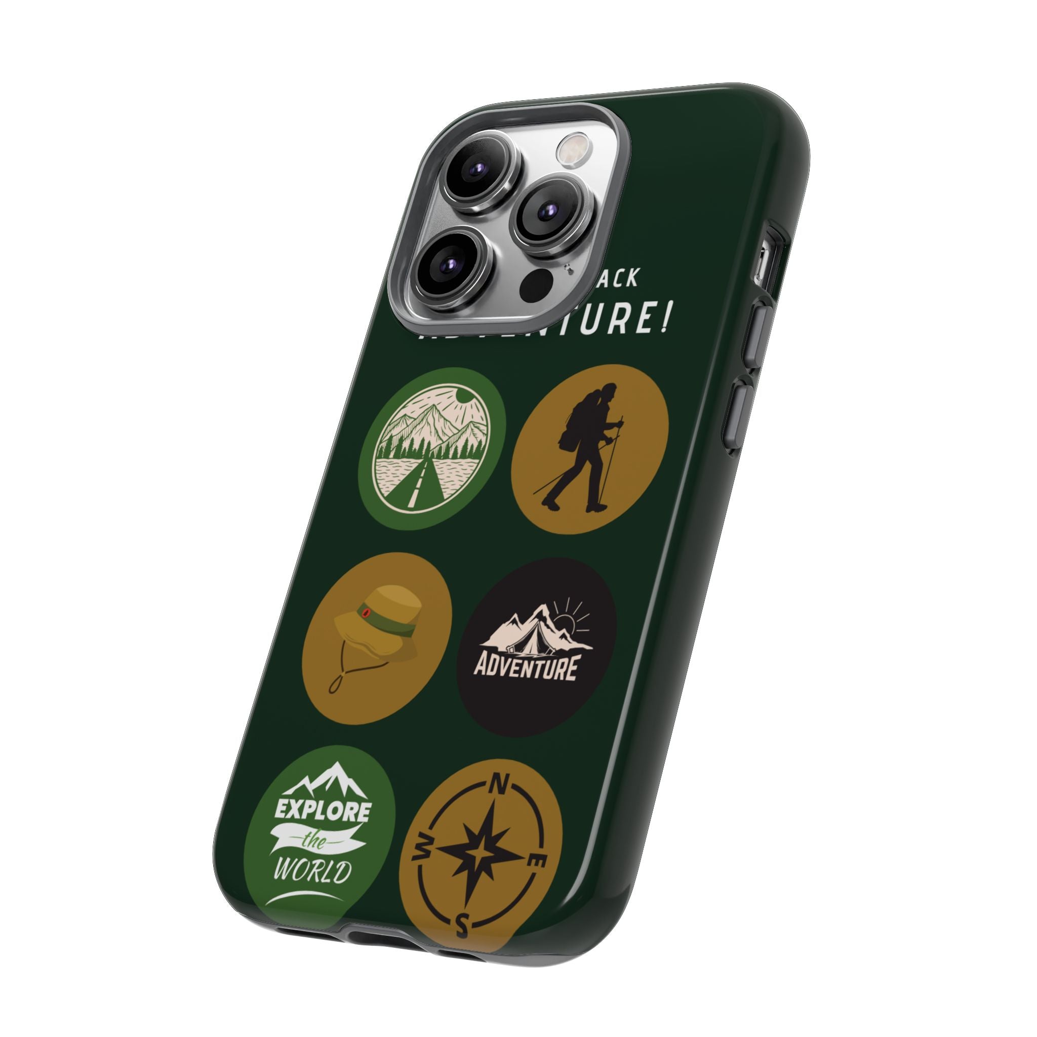 Adventure Hiking Phone Case — Outdoor Sticker Design