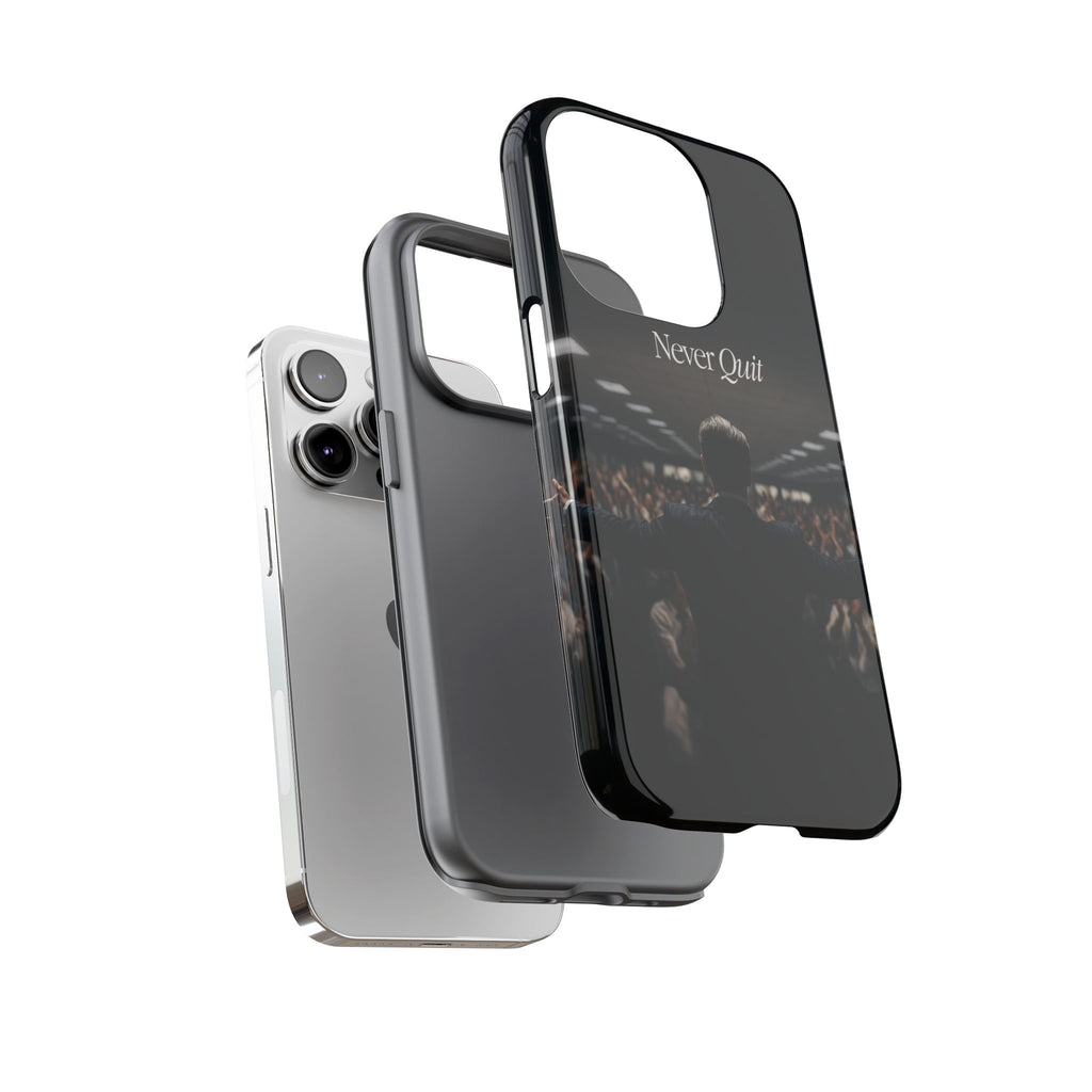 Never Quit Phone Case — Leader Crowd Dark Inspirational
