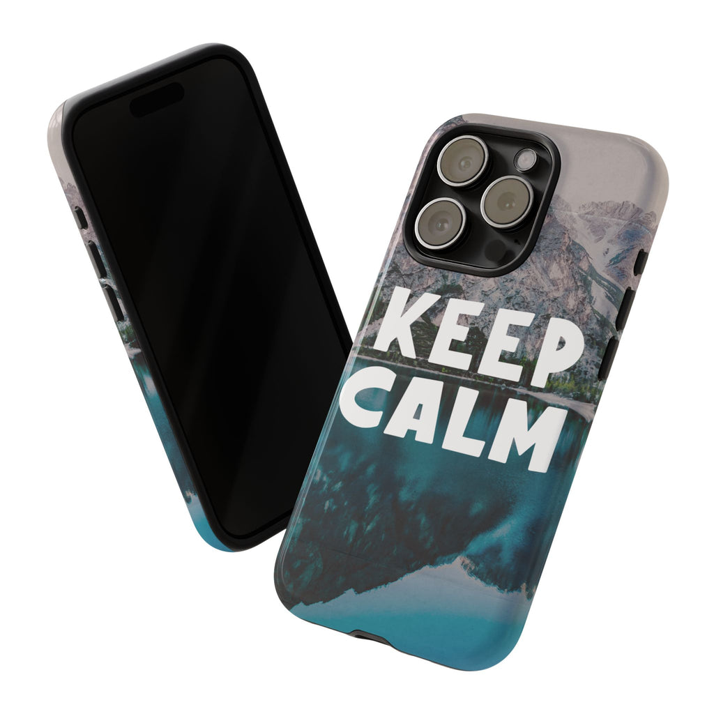 Keep Calm Phone Case — Minimalist Word Art Cover