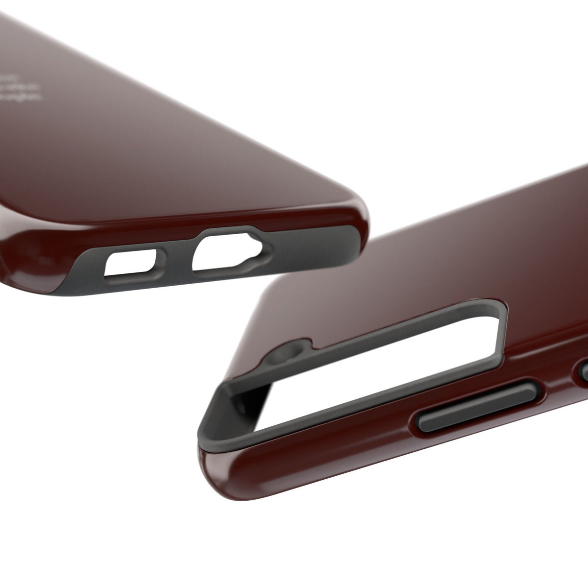 No Time For Fake People Phone Case — Deep Burgundy Minimal