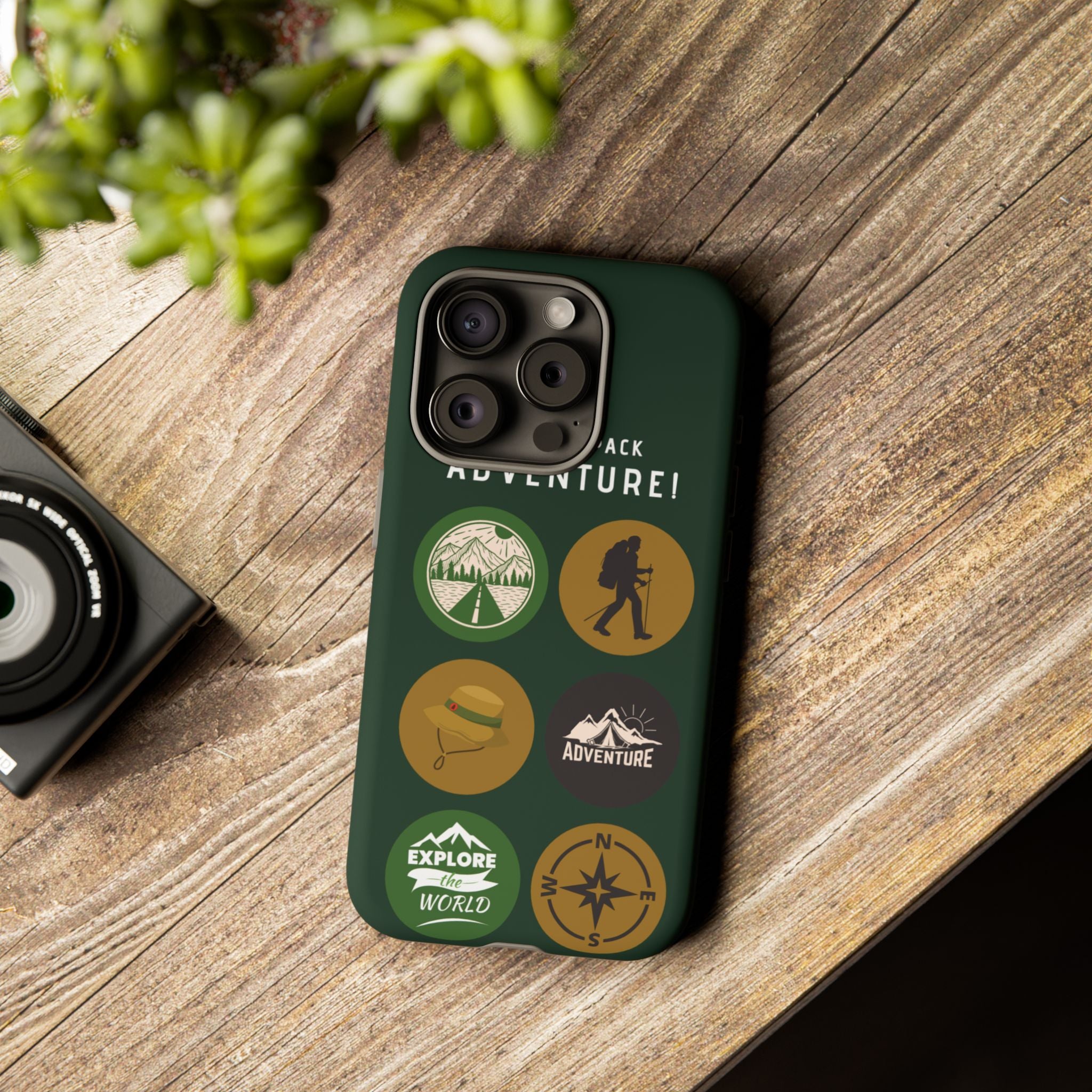 Adventure Hiking Phone Case — Outdoor Sticker Design