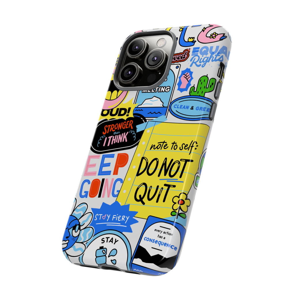 Optimist's Collage Phone Case — Colorful Positive Aesthetic