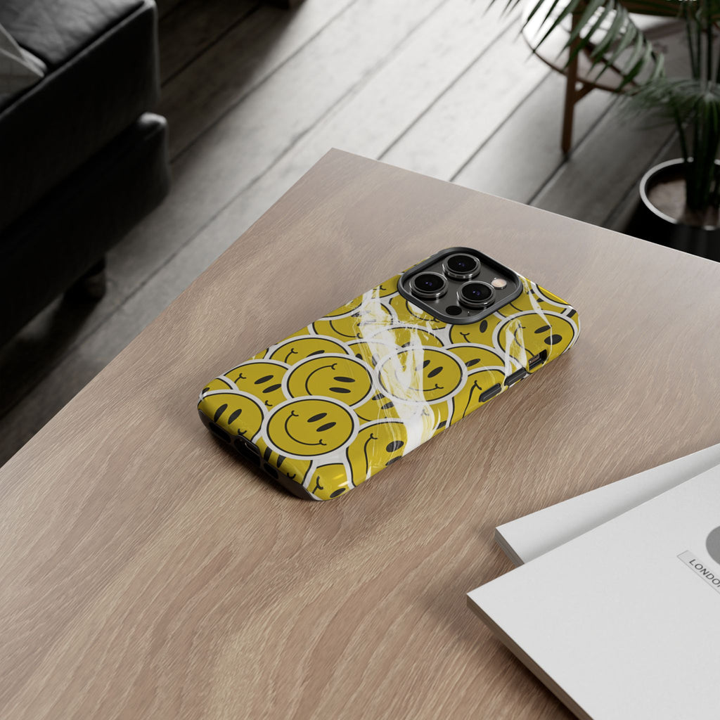 Smiley Face Phone Case — Happy Colorful Aesthetic Cover