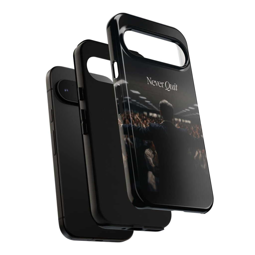 Never Quit Phone Case — Leader Crowd Dark Inspirational