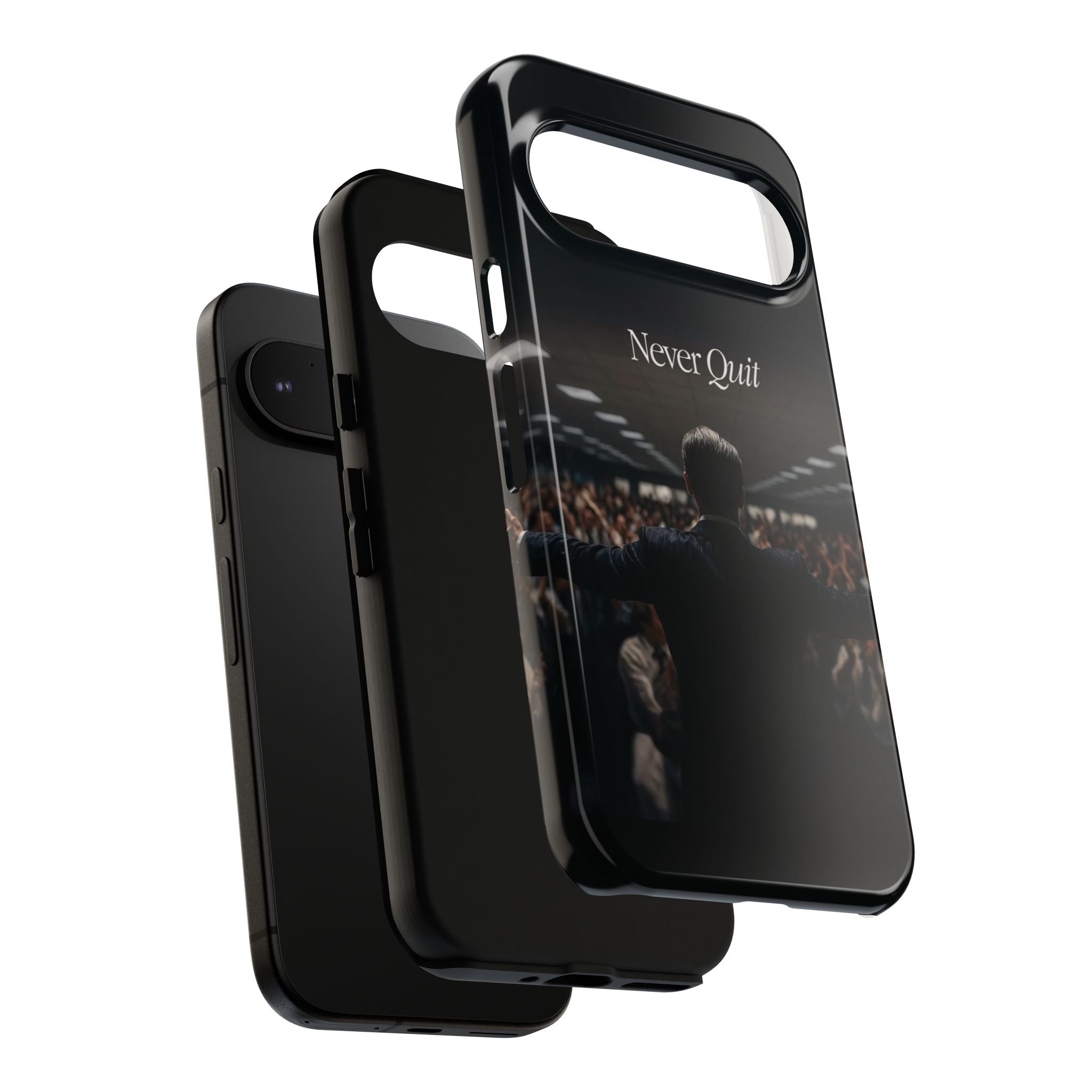 Never Quit Phone Case — Leader Crowd Dark Inspirational